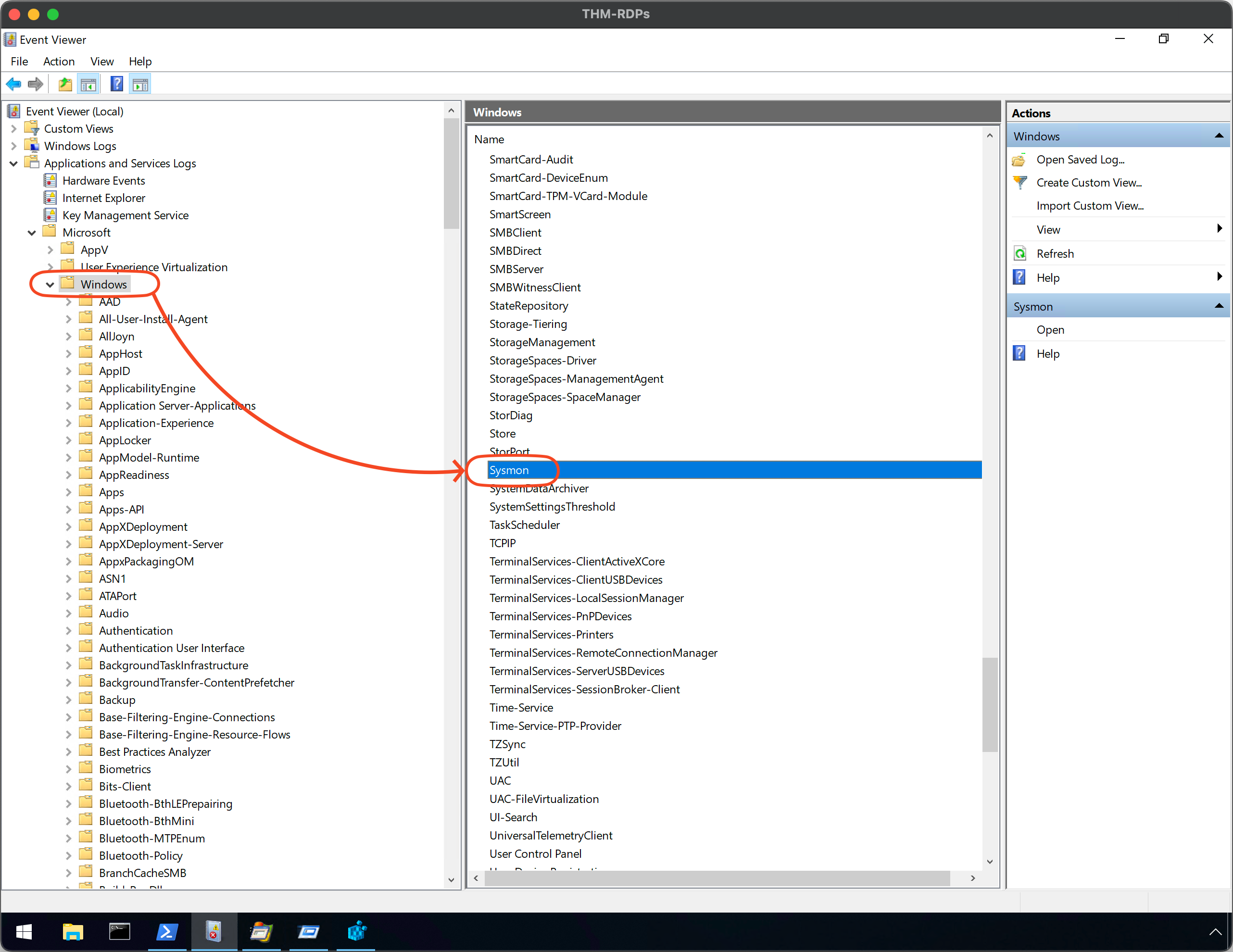 Sysmon finding on the system