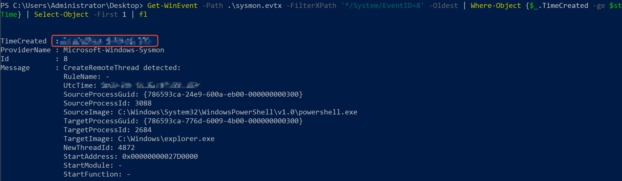 UTC timestamps between two proc