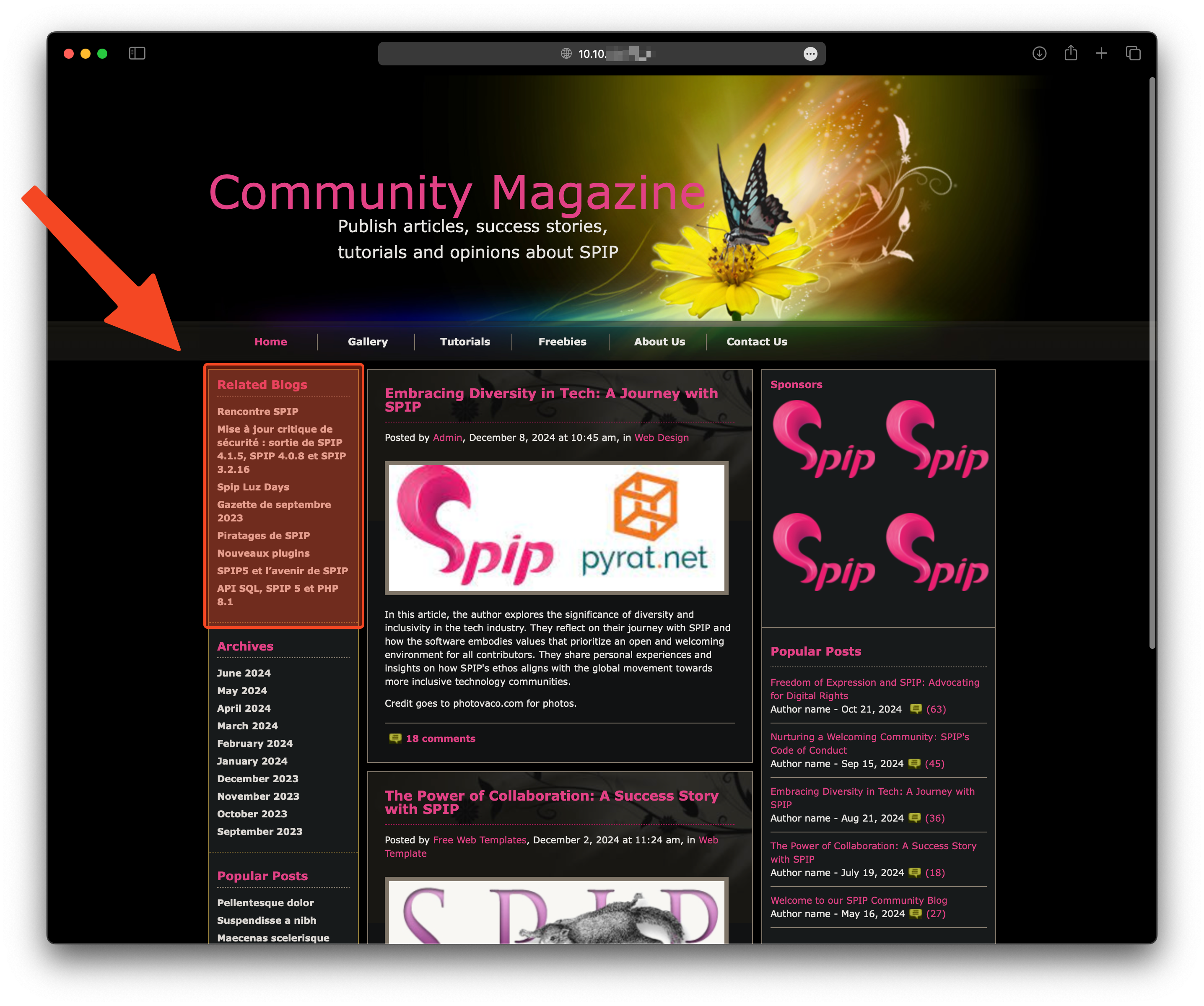 website